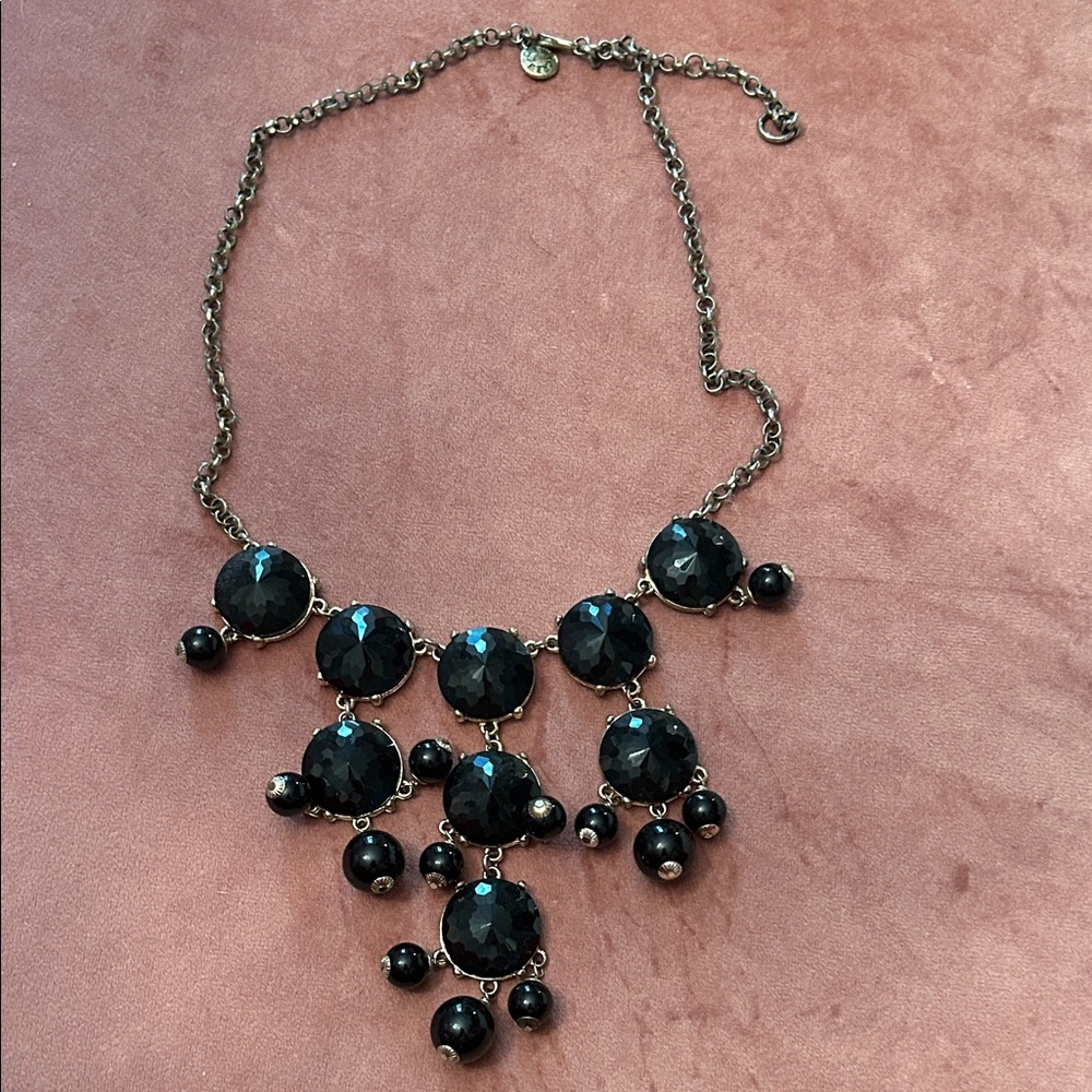 J. Crew Black Beaded Necklace
